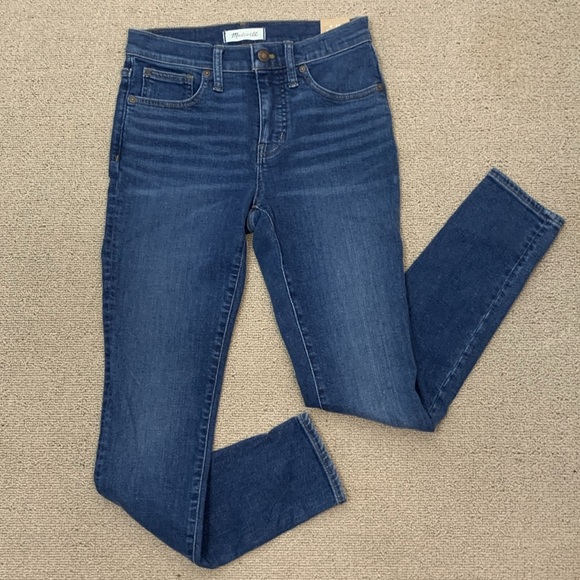 Madewell 9" Mid-Rise Skinny Jeans Medium Wash- 25- NWT - Picture 4 of 15